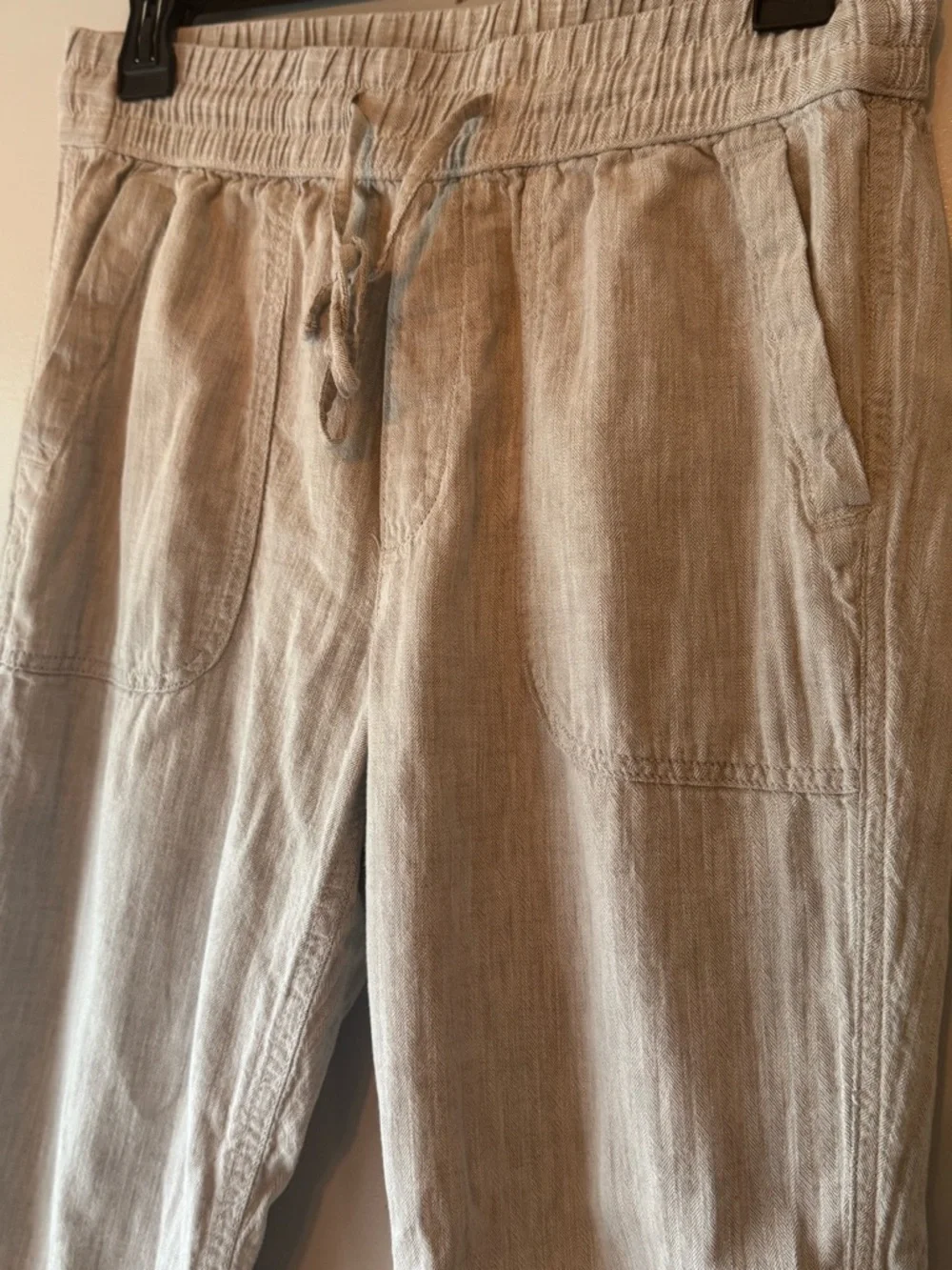 GAP Women's Light Gray 100% cotton  Drawstring Joggers S - Picture 3 of 7